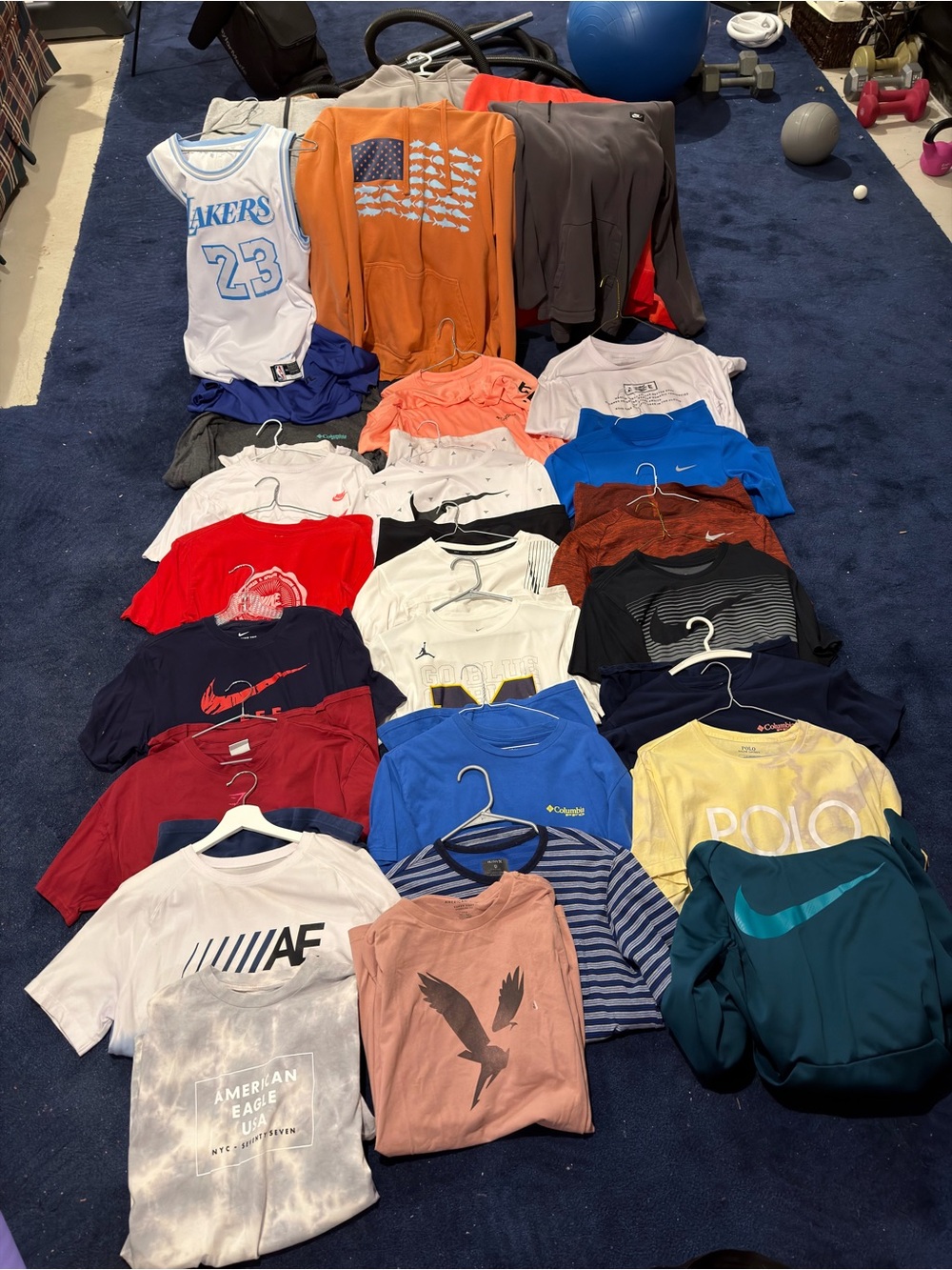 Nike and Assorted Men’s Short Sleeve Tees in Blue, Red, White, Orange, Navy